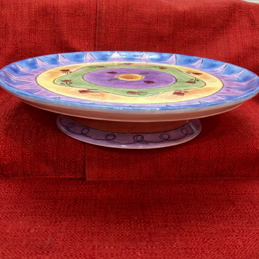 Sango Sweet Shoppe Footed 12” Cake Plate